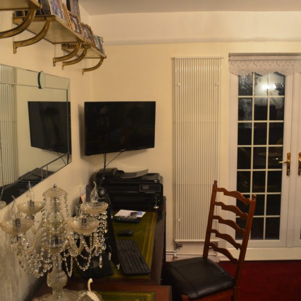 Home office with vertical radiator from stelrad