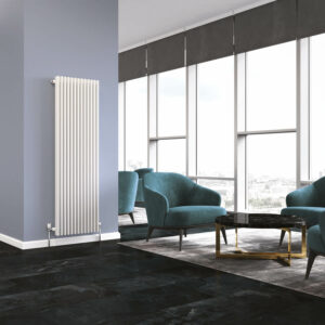 Stelrad's Vita Concord Slimline Concept in white sat in a work breakout room