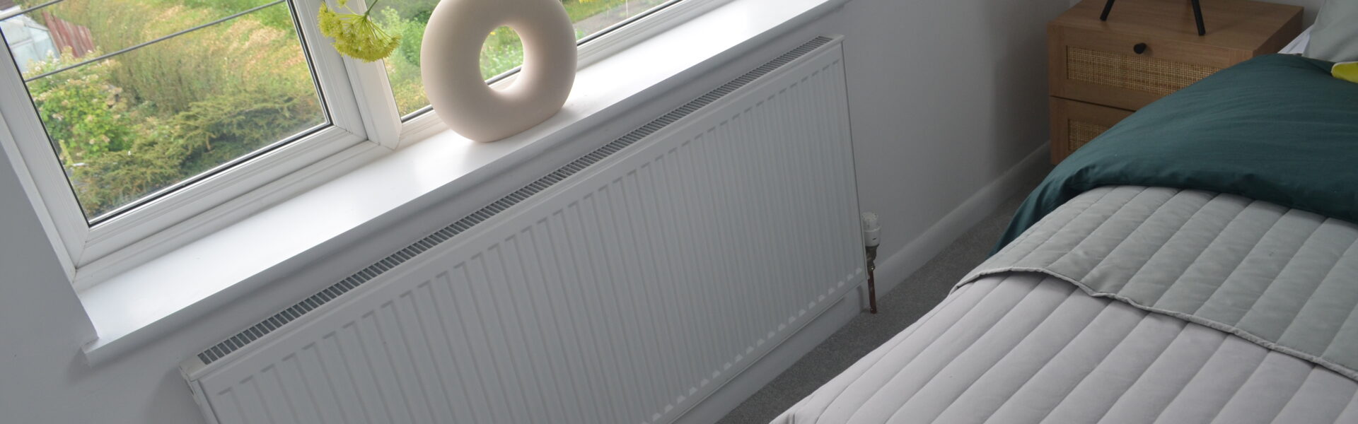 bedroom with radiator