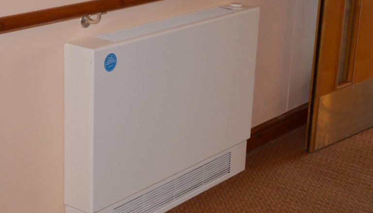 One of the more than eighty Stelrad LST radiators supplied to the project