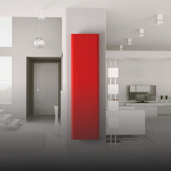 Stelrad vertical red radiator