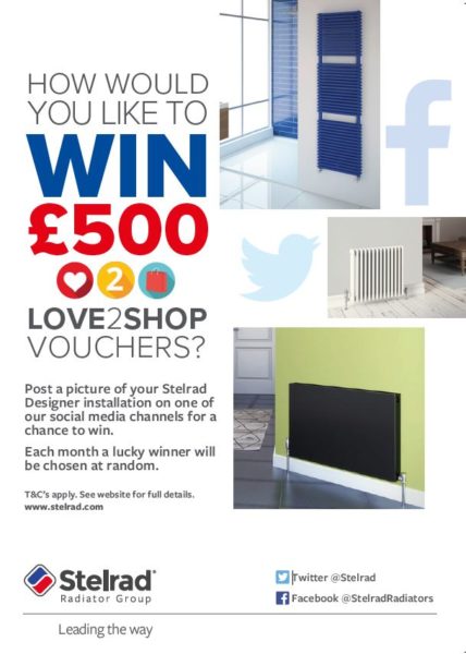 Stelrad social Media Competition WIN £500 Love2Shop Vouchers