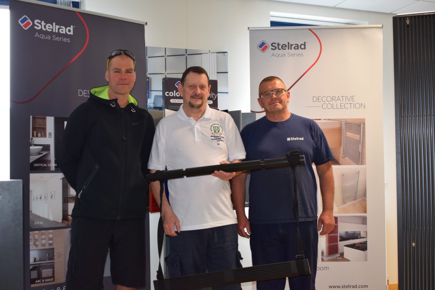 SWIMMERS GET BACKSTROKE SUPPORT FROM STELRAD