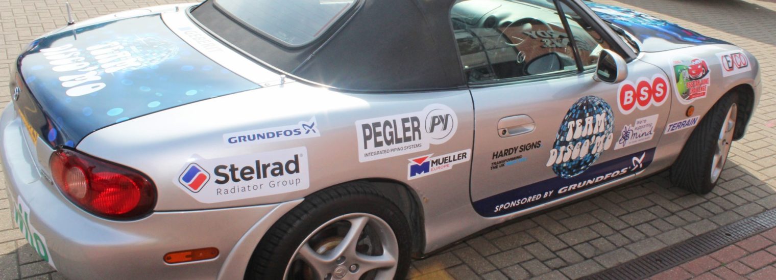 Stelrad decal on participating car in BSS Challenge 2018