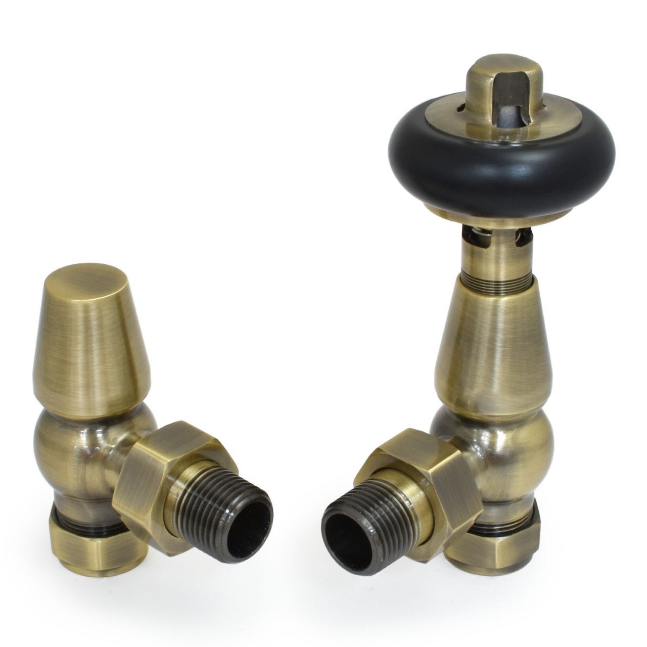 Antique brass thermostatic radiator valve