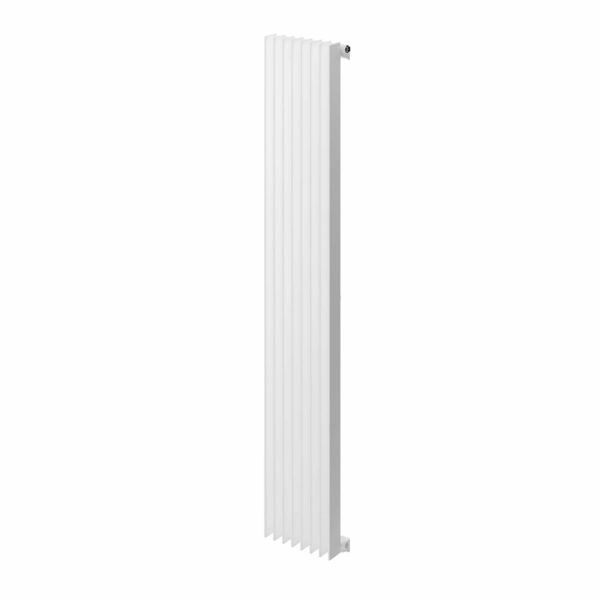 Side on image of Softline Concord Slimline radiator in white