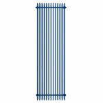 Ultramarine Blue Concord Slimline radiator against a white background