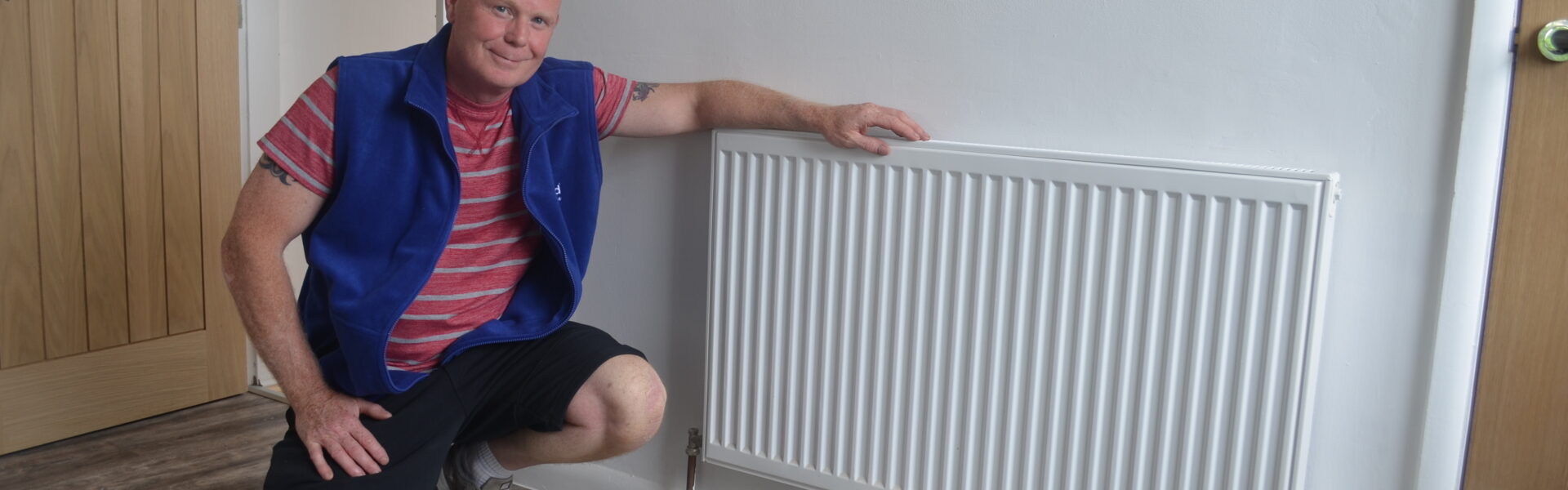 man with radiator