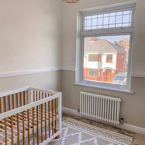 Column Radiator in Bedroom