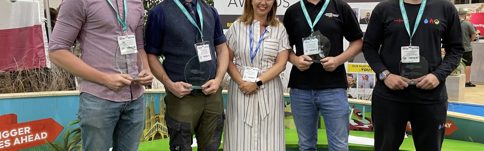 Stelrad's Sarah Baker at Installer 2022 with finalists