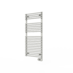 white vertical towel radiator without background