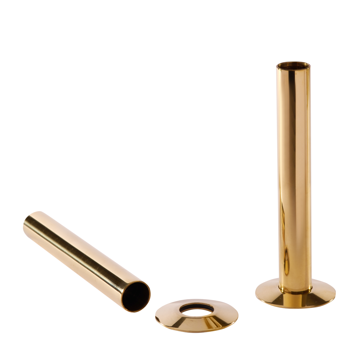 130mm radiator shrouds and base plates in unlacquered brass